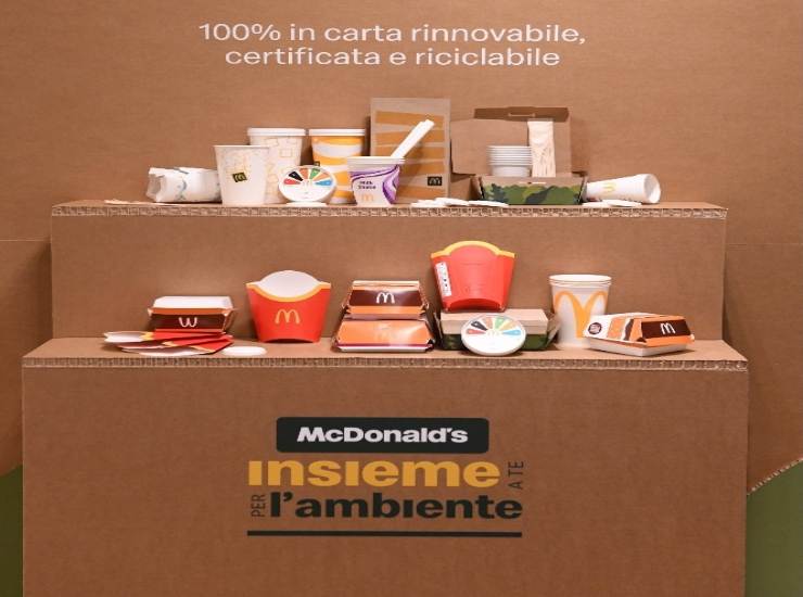 Il nuovo packaging Mc Donald's 100% riciclabile