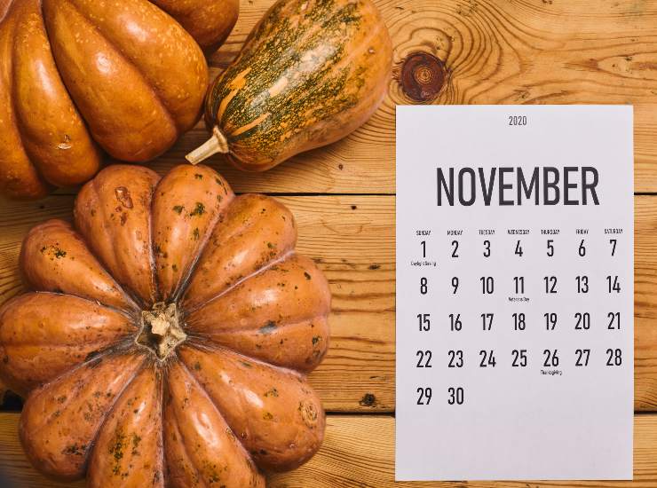 La dieta per il mese di novembre