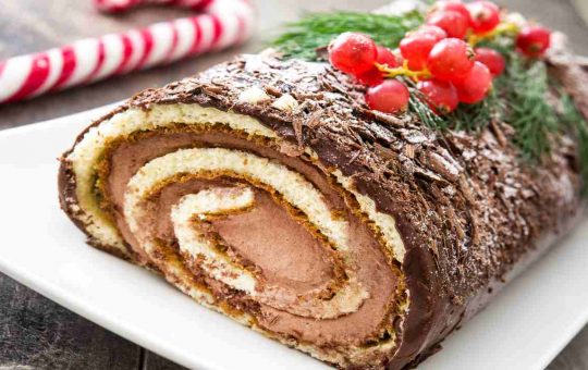 Torta tronchetto albero di Natale