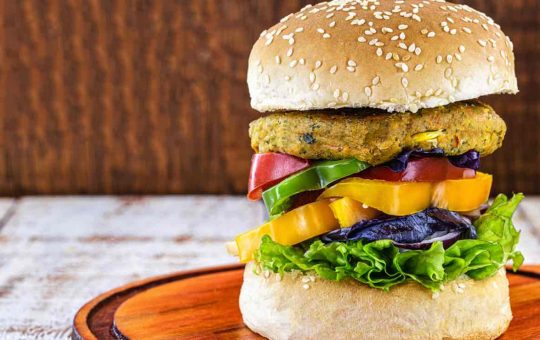 Hamburger fatto con i ceci