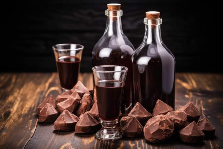 Liquore fatto di cioccolato 