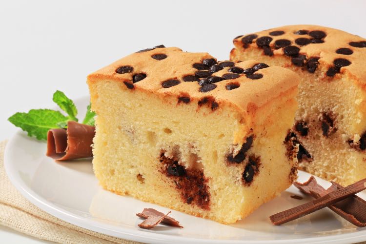 Fetta di torta con cioccolato