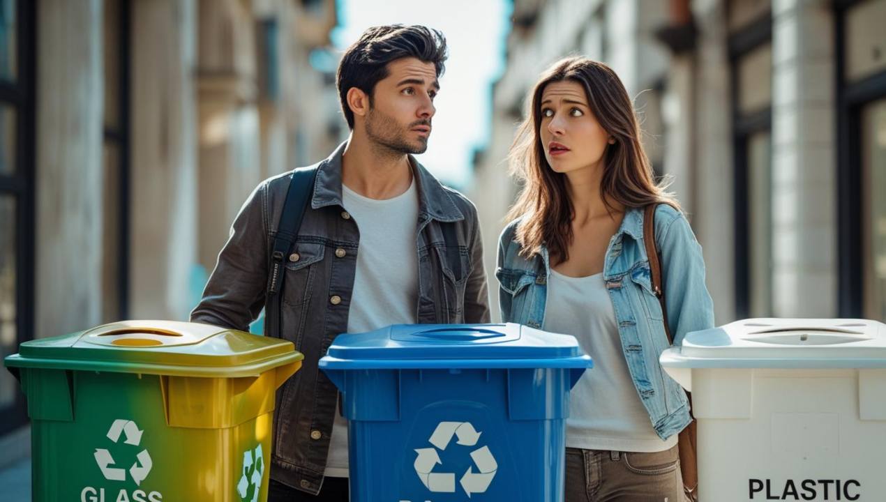 Giovani alla raccolta differenziata
