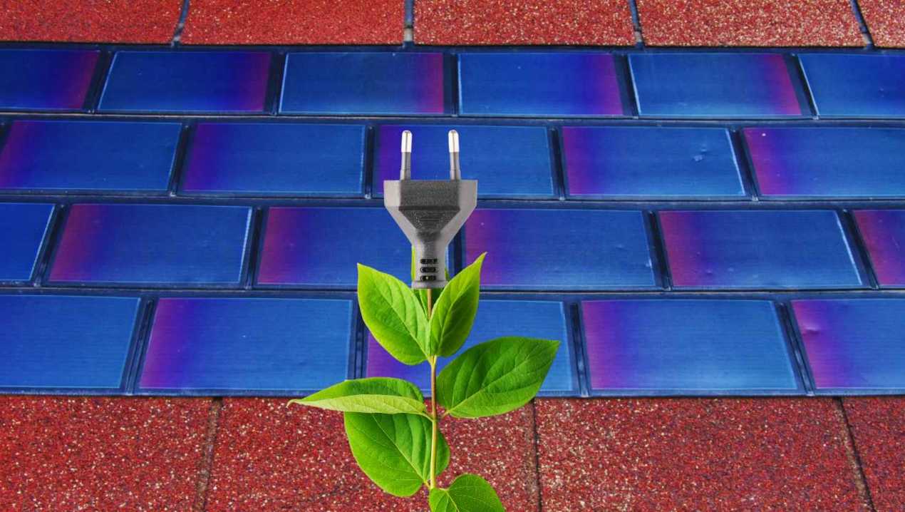 Tegole solari. energia rinnovabile