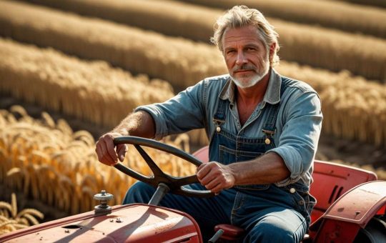 Agricoltore sul trattore