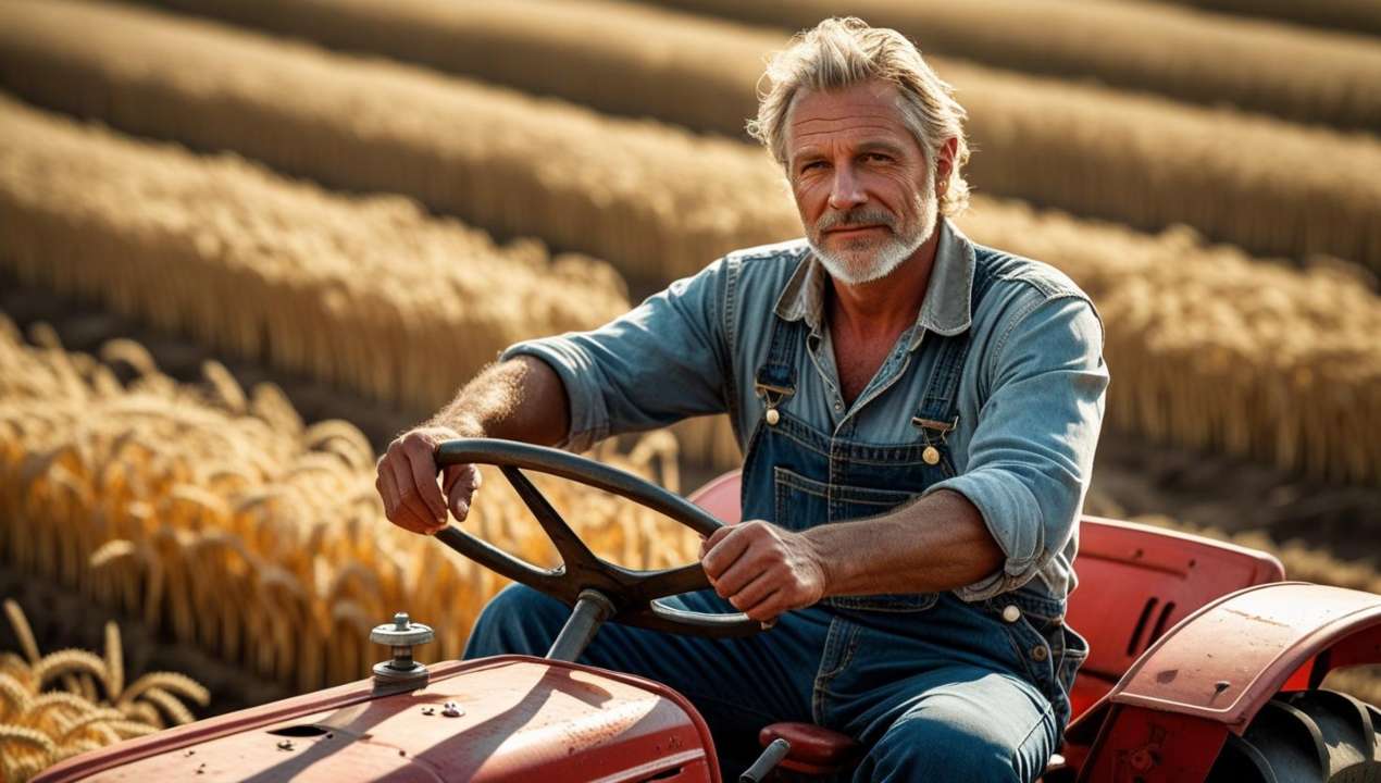 Agricoltore sul trattore
